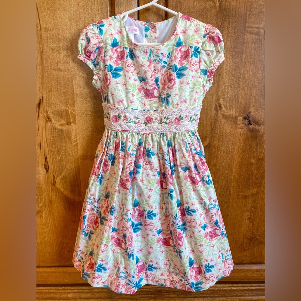 Bonnie Jean Girls Smocked Floral Dress